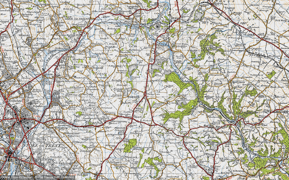 Old Map of Wetley Rocks, 1946 in 1946