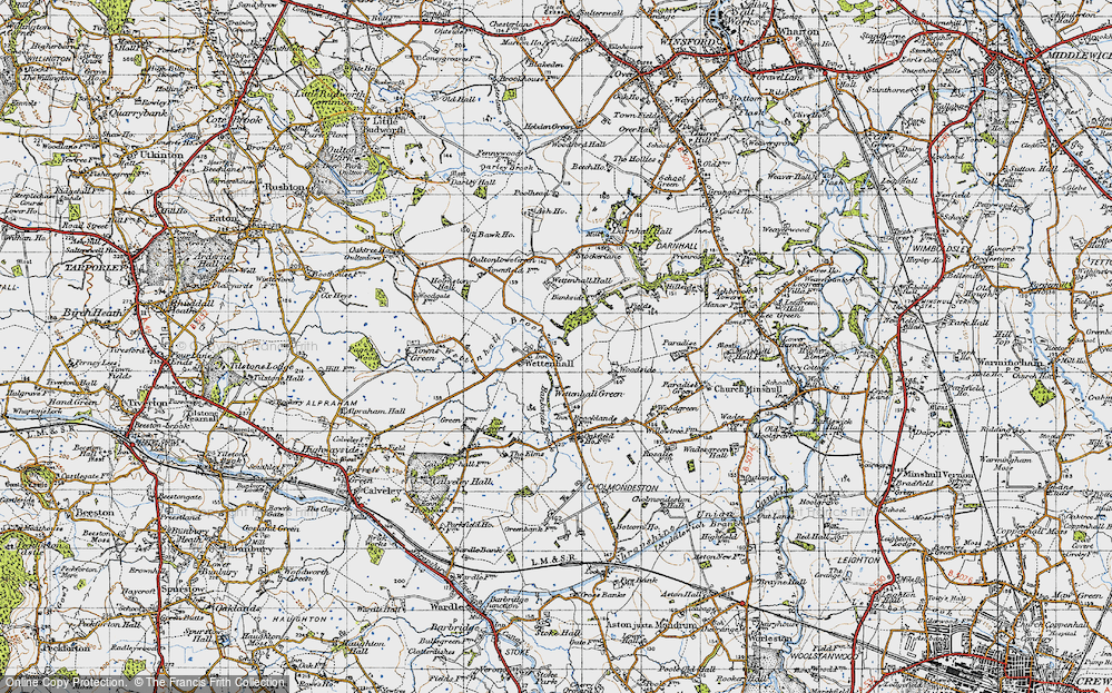 Old Map of Wettenhall, 1947 in 1947
