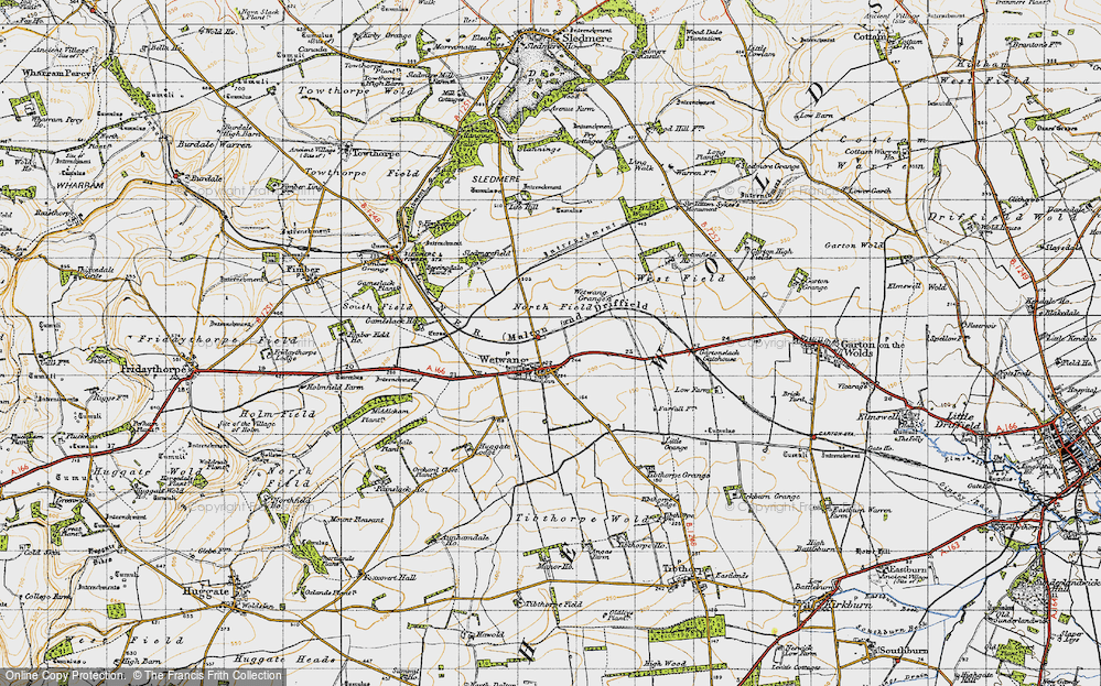 Old Map of Historic Map covering Life Hill in 1947