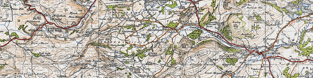 Old map of Weythel in 1947
