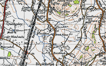Old map of Whaddon in 1946