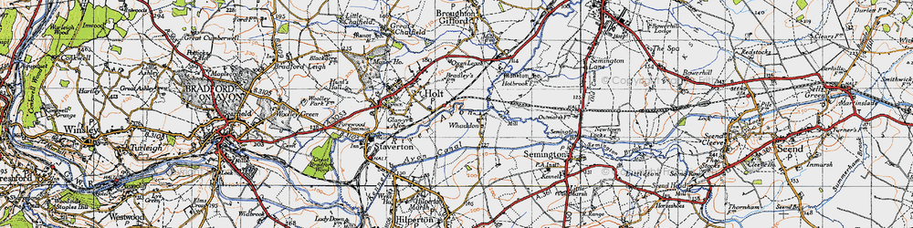 Old map of Whaddon in 1946