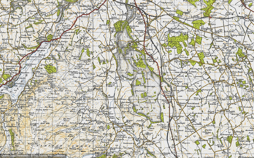 Old Map of Whale, 1947 in 1947