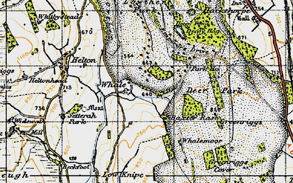 Old map of Whalemoor in 1947