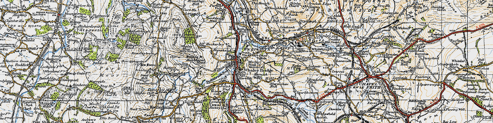Old map of Whaley Bridge in 1947