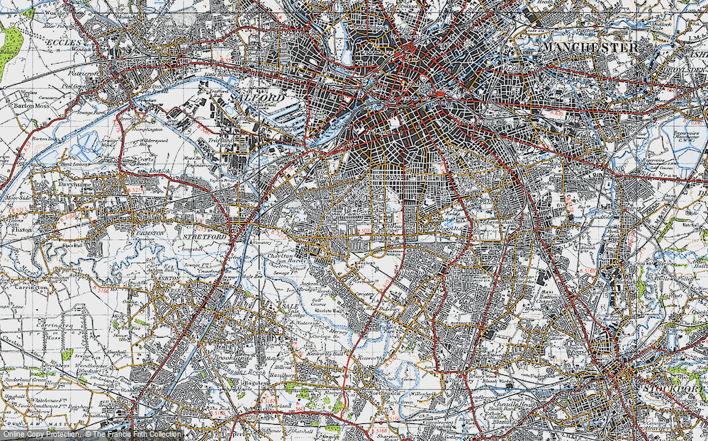 Old Map of Whalley Range, 1947 in 1947