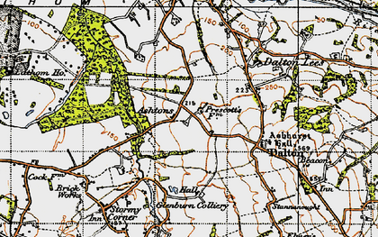 Old map of Whalleys in 1947