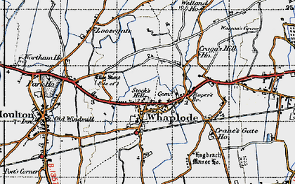 Old map of Whaplode in 1946