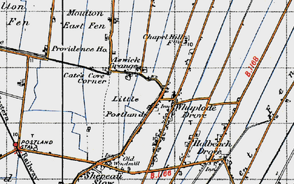 Old map of Whaplode Drove in 1946
