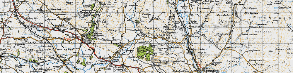 Old map of Wharfe Wood in 1947