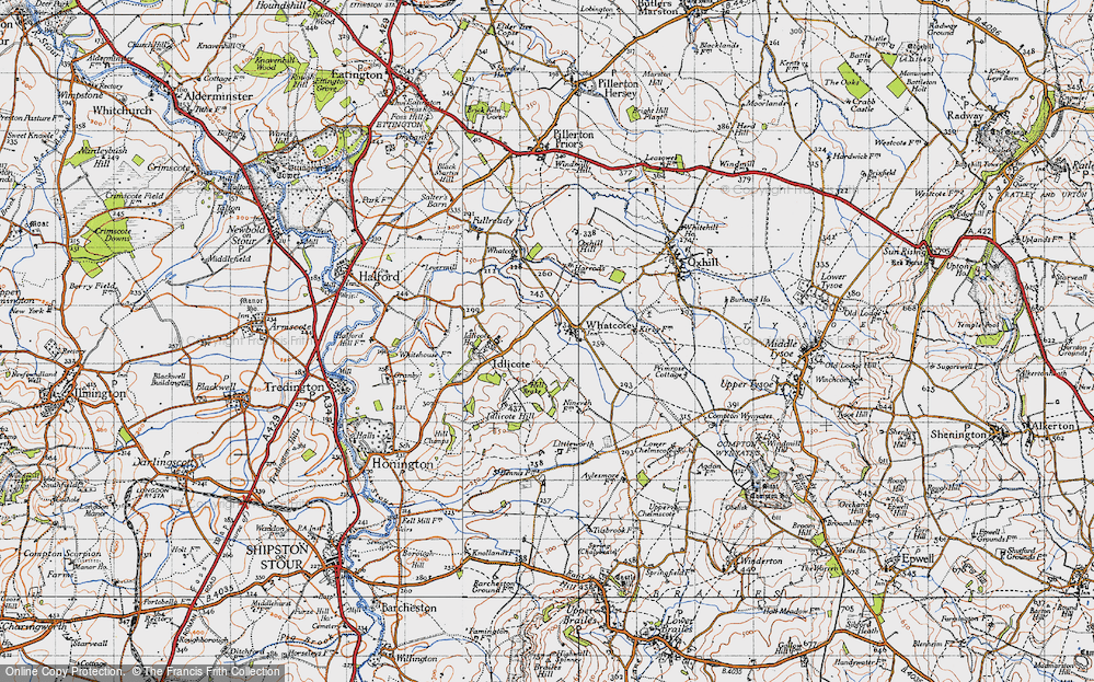 Old Map of Whatcote, 1946 in 1946