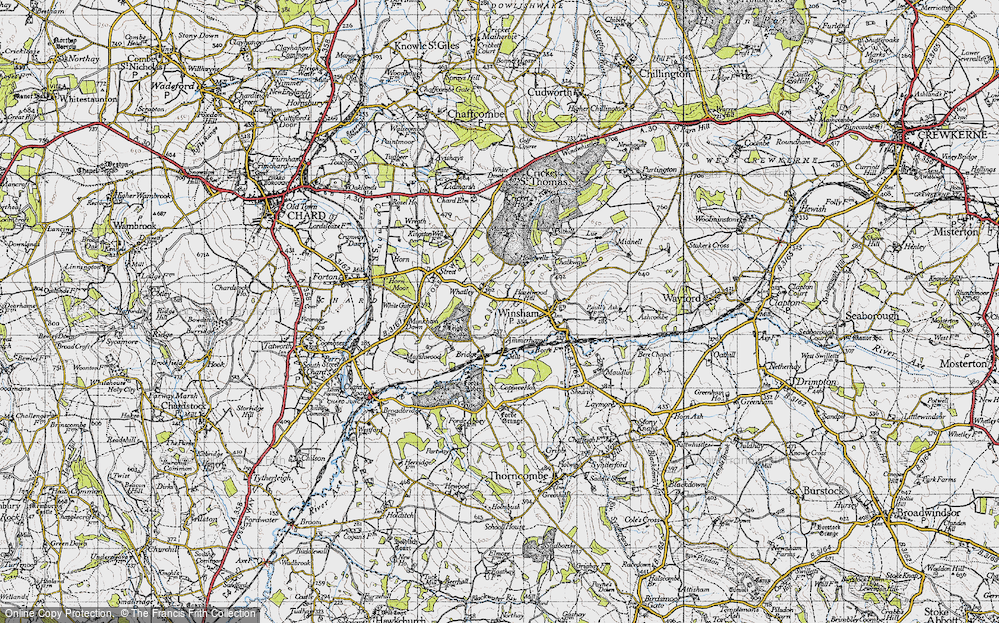 Old Map of Whatley, 1945 in 1945