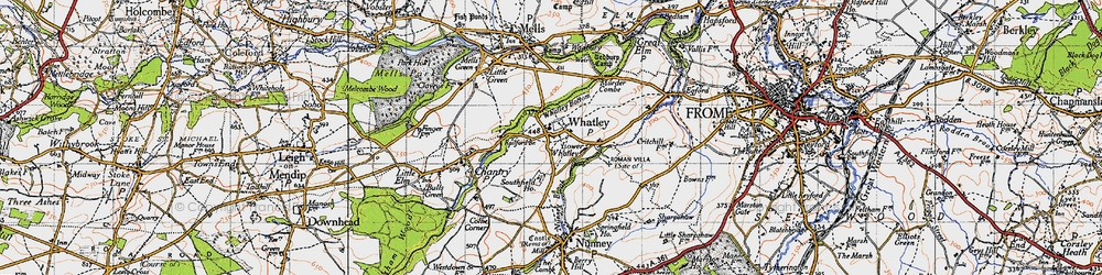 Old map of Whatley in 1946