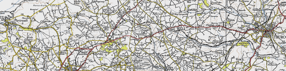 Old map of Wheal Busy in 1946