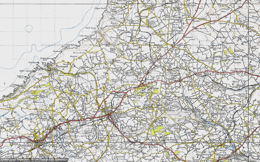 Old Map of Wheal Rose, 1946 in 1946