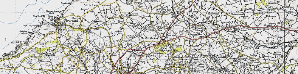 Old map of Wheal Rose in 1946