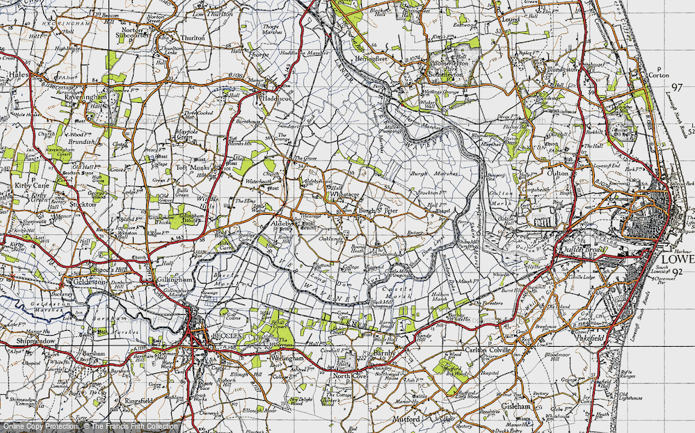 Old Map of Wheatacre, 1946 in 1946