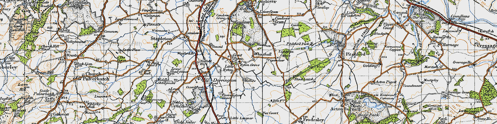 Old map of Lightgreen Coppice in 1947