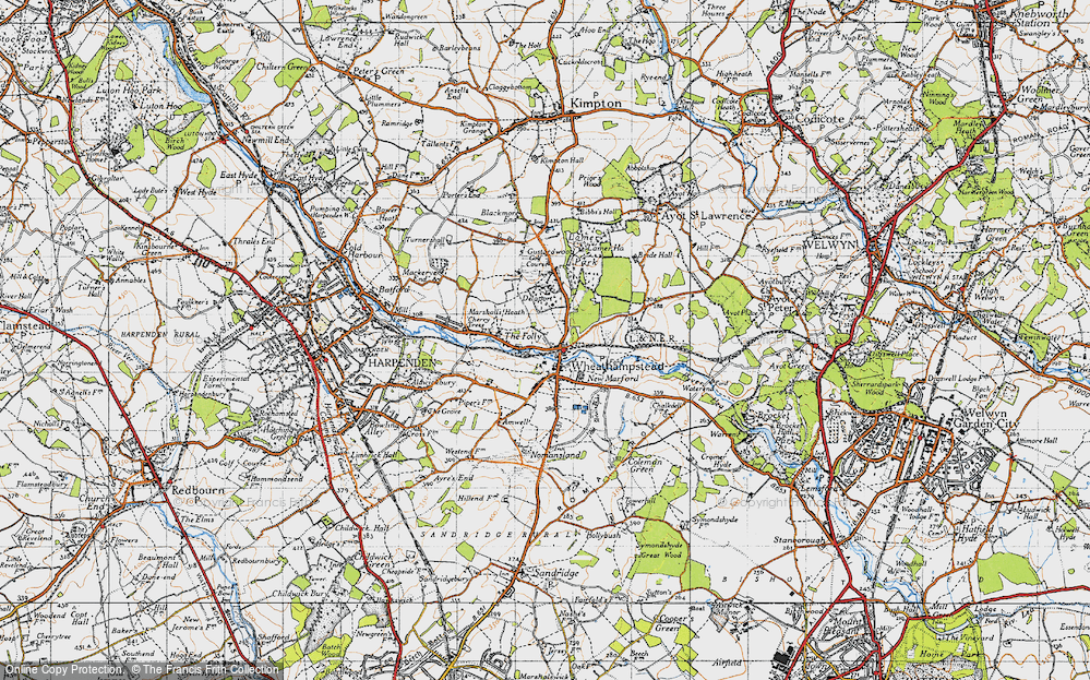 Old Map of Wheathampstead, 1946 in 1946