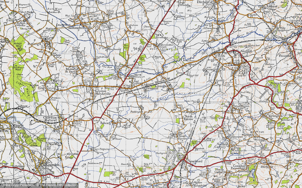 Old Map of Wheathill, 1945 in 1945