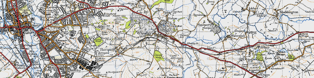 Old map of Wheatley in 1947