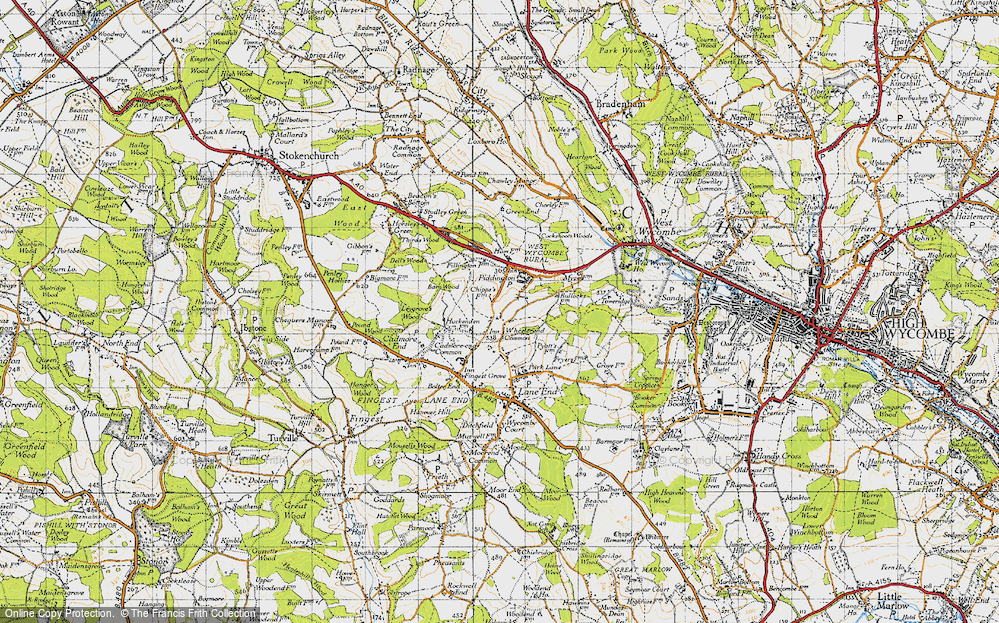 Old Map of Wheeler End, 1947 in 1947