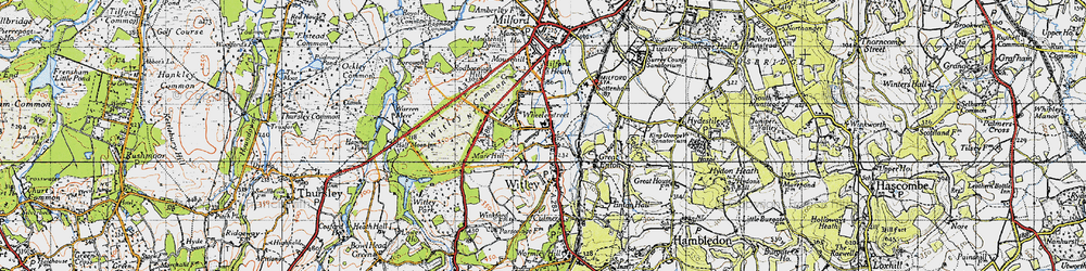 Old map of Wheelerstreet in 1940