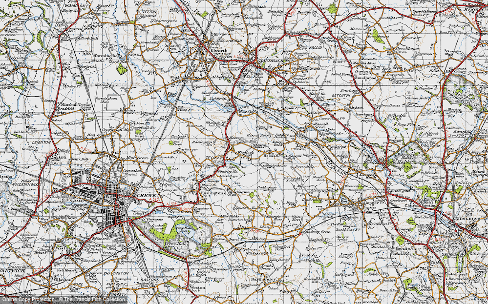 Old Map of Wheelock Heath, 1947 in 1947