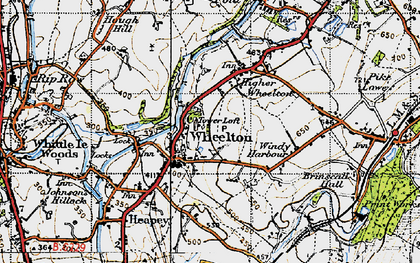 Old map of Heapey in 1947