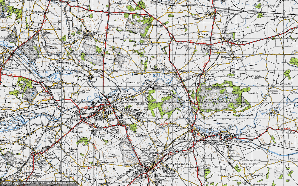 Old Map of Wheldale, 1947 in 1947