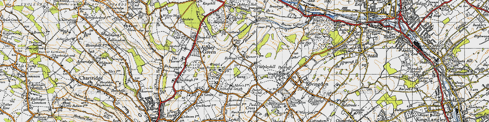 Old map of Ashlyn's Hall in 1946