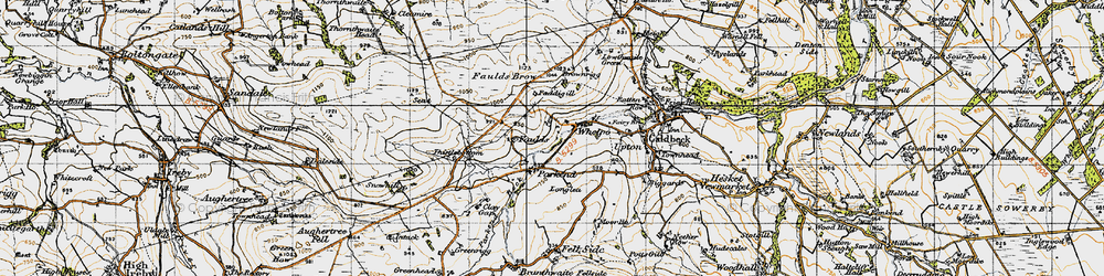 Old map of Whelpo in 1947