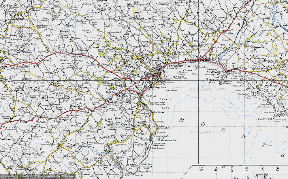 Old Map of Wherry Town, 1946 in 1946
