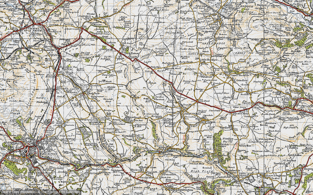 Old Map of Wheston, 1947 in 1947