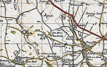 Old map of Wheston in 1947