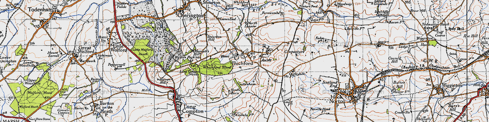 Old map of Yerdley Coppice in 1946