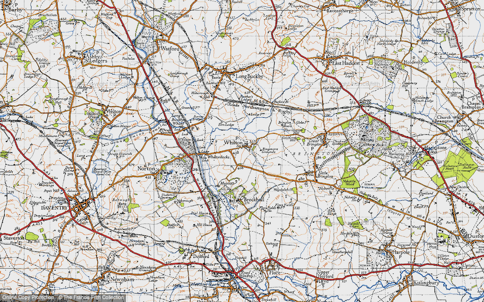 Old Map of Whilton, 1946 in 1946