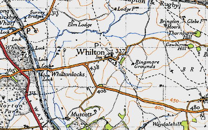 Old map of Whilton in 1946