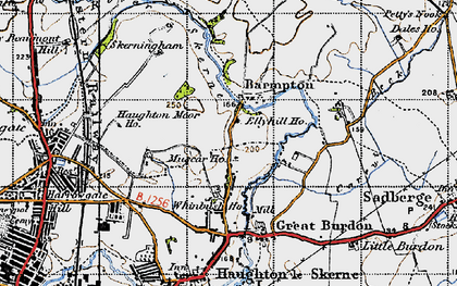 Old map of Whinfield in 1947