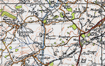 Old map of Broadways in 1946