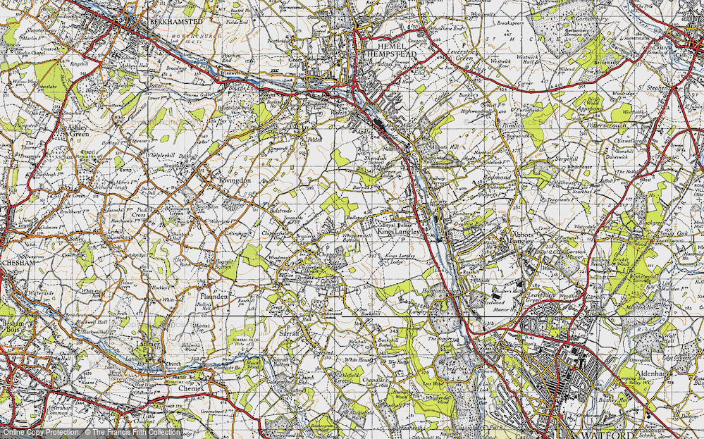 Old Map of Whippendell Bottom, 1946 in 1946