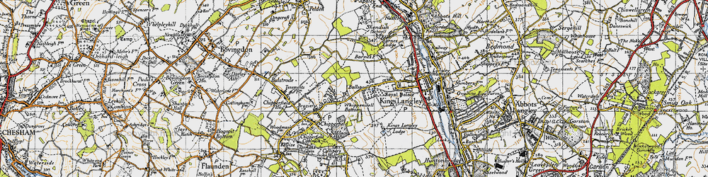 Old map of Whippendell Bottom in 1946