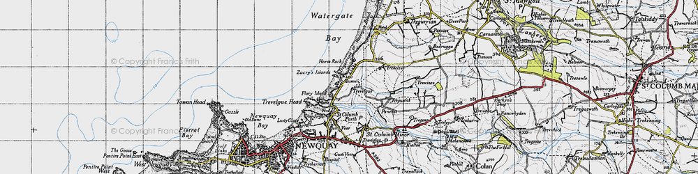 Old map of Trevelgue in 1946