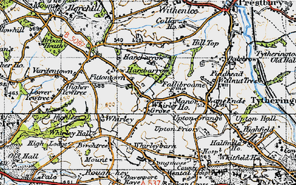 Old map of Whirley Grove in 1947