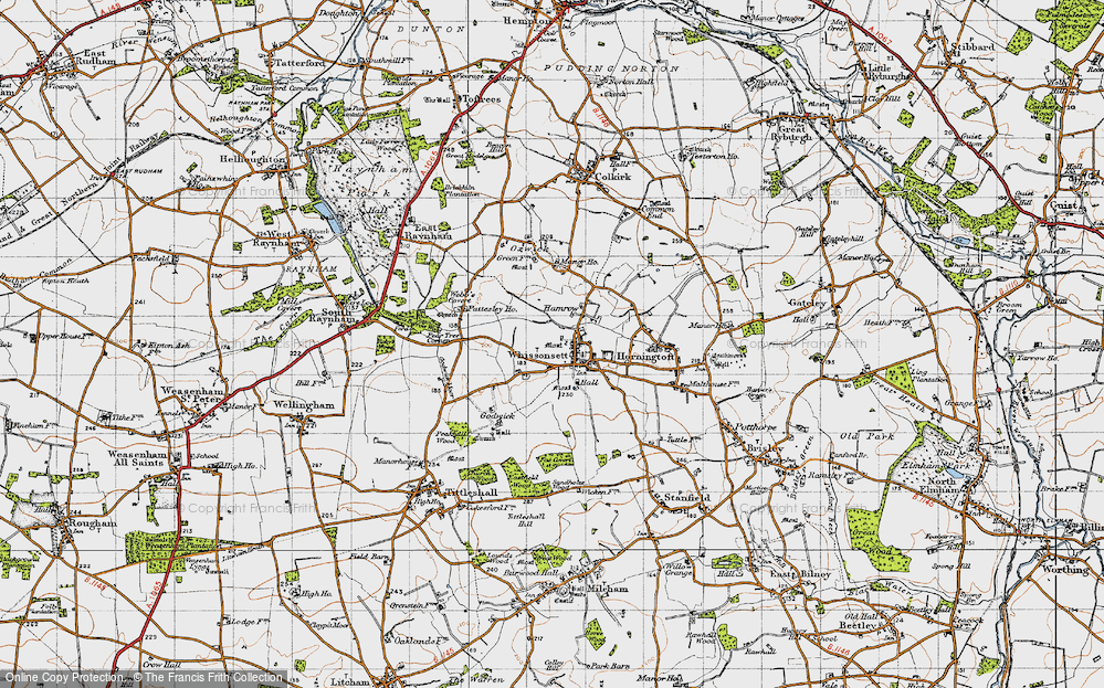 Old Map of Whissonsett, 1946 in 1946