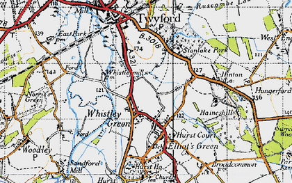 Old map of Whistley Green in 1947