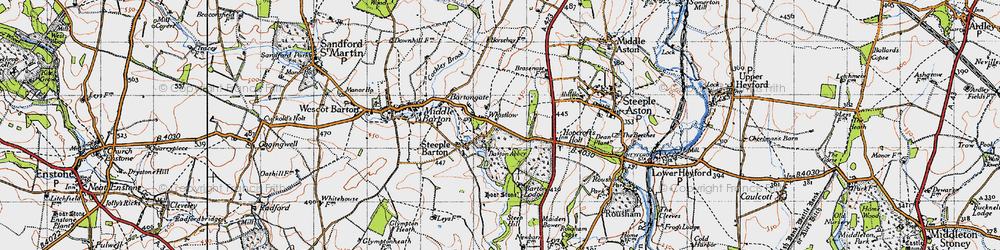 Old map of Whistlow in 1946
