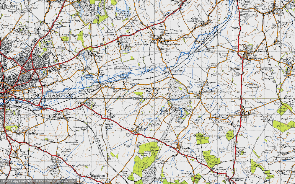 Old Map of Whiston, 1946 in 1946