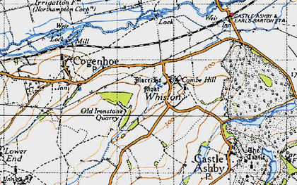 Old map of Whiston in 1946