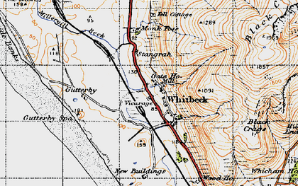 Old map of Whitbeck in 1947